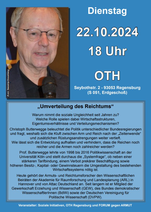 2024 10 22 Umverteilung des Reichtums Plakat